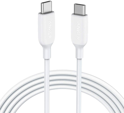 USB C to USB C Cable 100W, Anker Powerline III Type C Fast Charging Cable 2.0, PD Charging for Apple MacBook Pro 2020, iPad Pro 2020, Galaxy S10 Plus S9 S8 Plus, Pixel, Switch, LG V20, and More