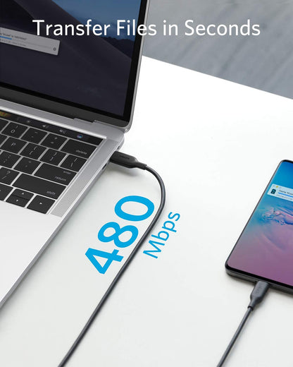 USB C to USB C Cable 100W, Anker Powerline III Type C Fast Charging Cable 2.0, PD Charging for Apple MacBook Pro 2020, iPad Pro 2020, Galaxy S10 Plus S9 S8 Plus, Pixel, Switch, LG V20, and More