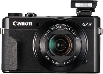 Canon PowerShot Digital Camera [G7 X Mark II] with Wi-Fi & NFC, LCD Screen, and 1-inch Sensor - Black, 100 - 1066C001