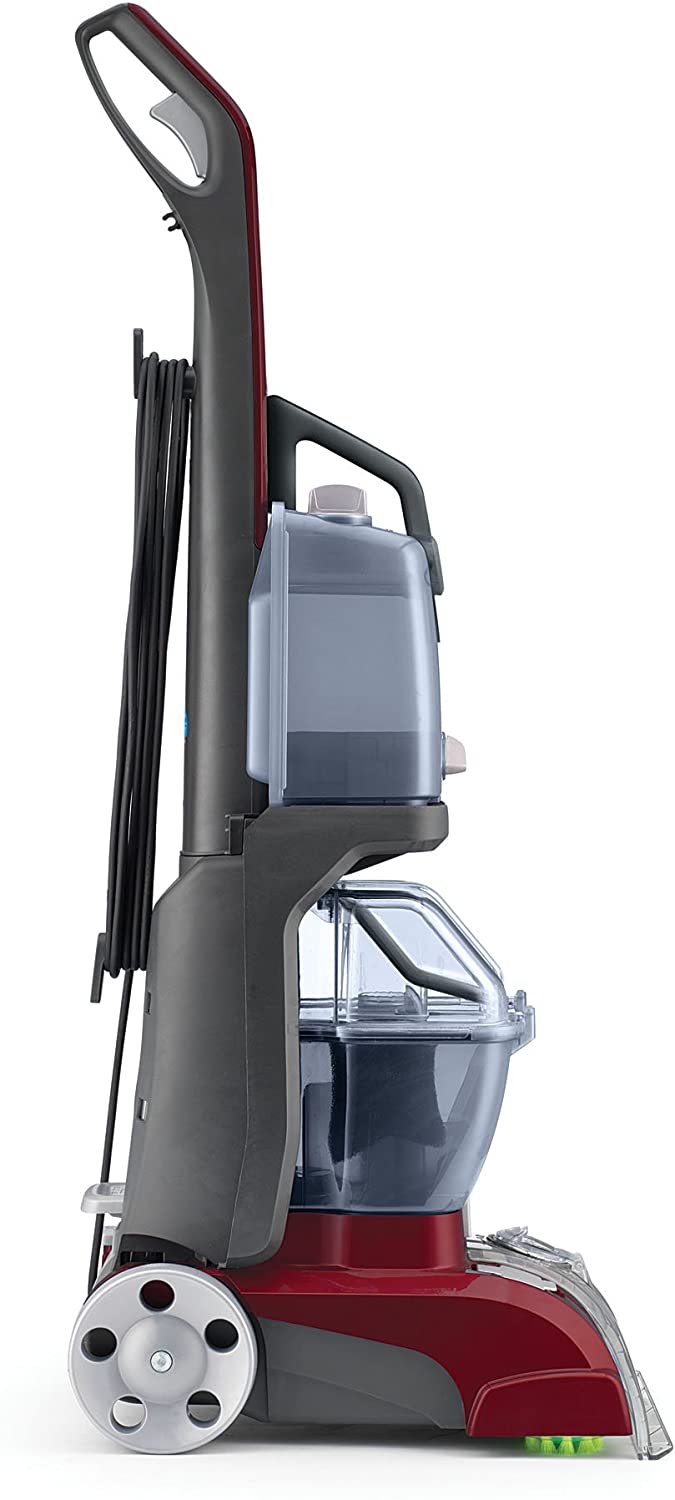 Hoover Power Scrub Deluxe Carpet Cleaner Machine, Upright Shampooer, FH50150, Red
