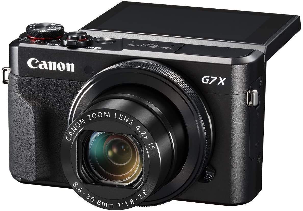 Canon PowerShot Digital Camera [G7 X Mark II] with Wi-Fi & NFC, LCD Screen, and 1-inch Sensor - Black, 100 - 1066C001