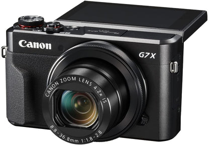 Canon PowerShot Digital Camera [G7 X Mark II] with Wi-Fi & NFC, LCD Screen, and 1-inch Sensor - Black, 100 - 1066C001