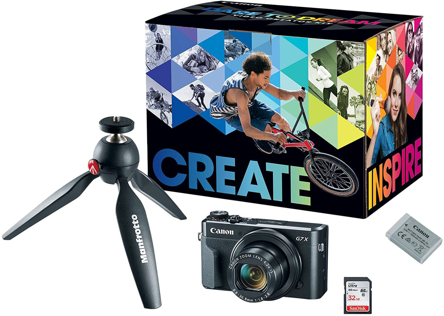 Canon PowerShot Digital Camera [G7 X Mark II] with Wi-Fi & NFC, LCD Screen, and 1-inch Sensor - Black, 100 - 1066C001