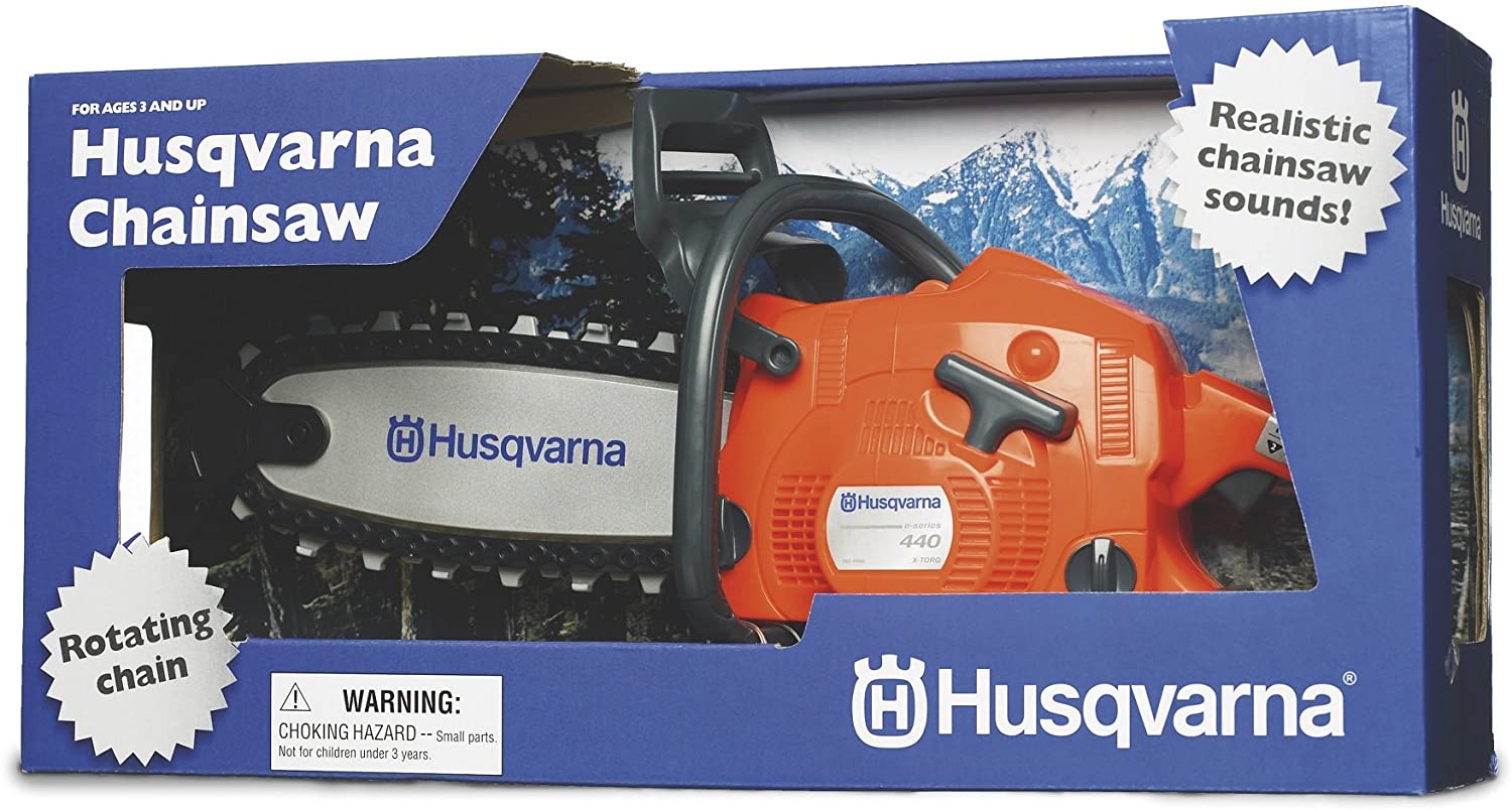 Husqvarna 522771104 Kids Plastic Toy Chainsaw, Orange