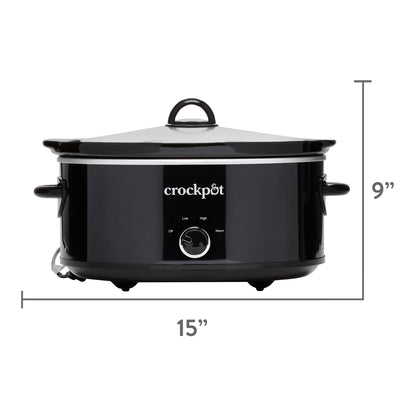 Crock-Pot 7 Quart Manual Slow Cooker, Black