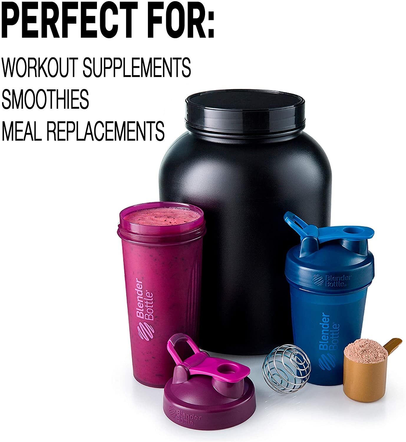 Blenderbottle Classic Shaker Bottle Perfect for Protein Shakes and Pre Workout, 28-Ounce, Coral