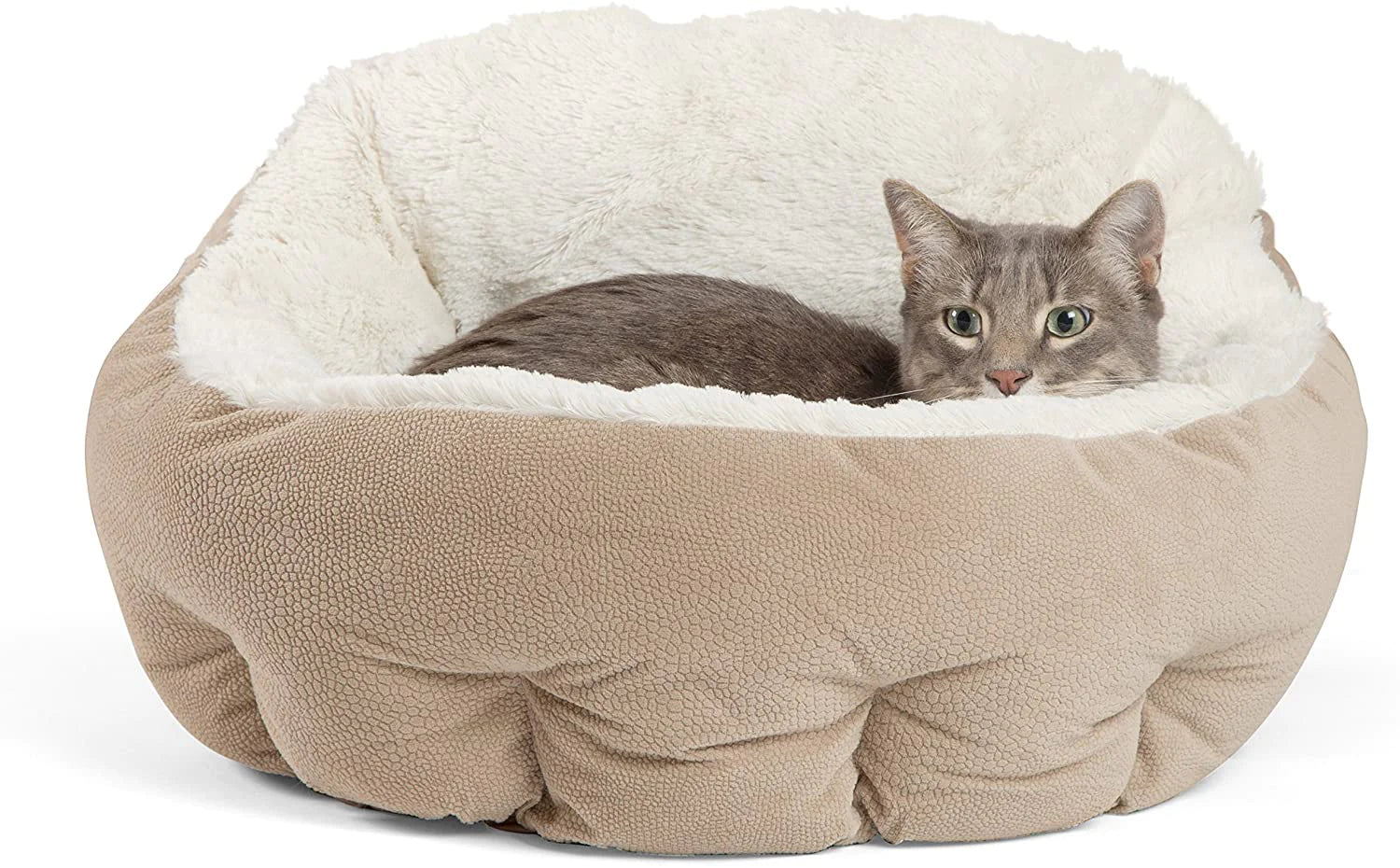 Best Friends by Sheri Orthocomfort Deep Dish Cuddler (20X20X12) - Self-Warming Cat and Dog Bed