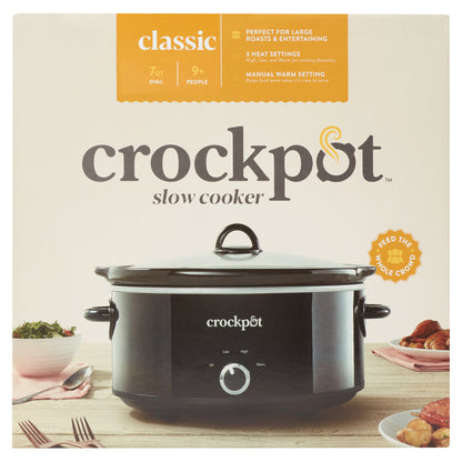 Crock-Pot 7 Quart Manual Slow Cooker, Black