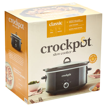 Crock-Pot 7 Quart Manual Slow Cooker, Black