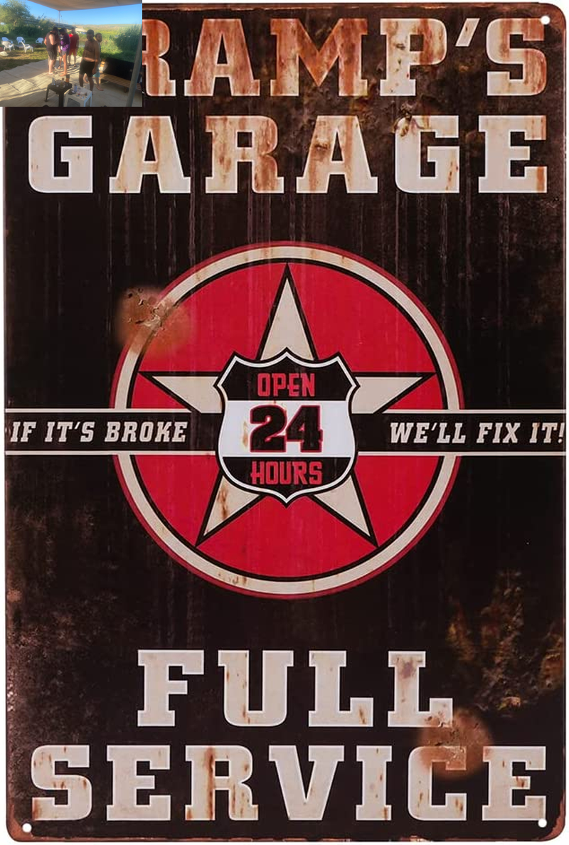 -Grandfather'S Garage Sign Gift for the Grandad Who Has Everything Best Grandpa Gift from His Grandson or Granddaughter Gramp'S Garage Full Service Sign Open 24Hour
